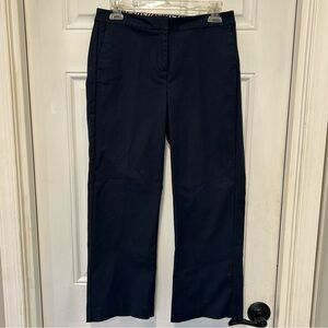 Boden Chino Ankle Skimmer Pants Womens 4L Navy Blue Cotton Straight Leg